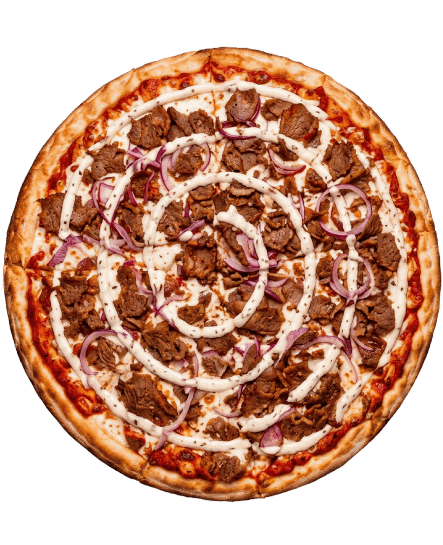 Kebab pizza